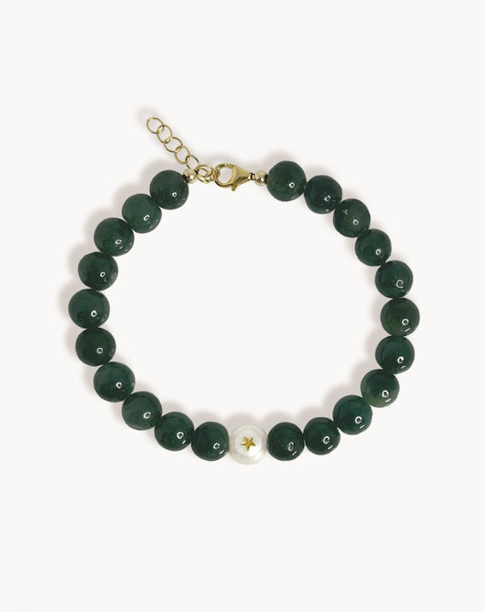 Initial Bracelet Green