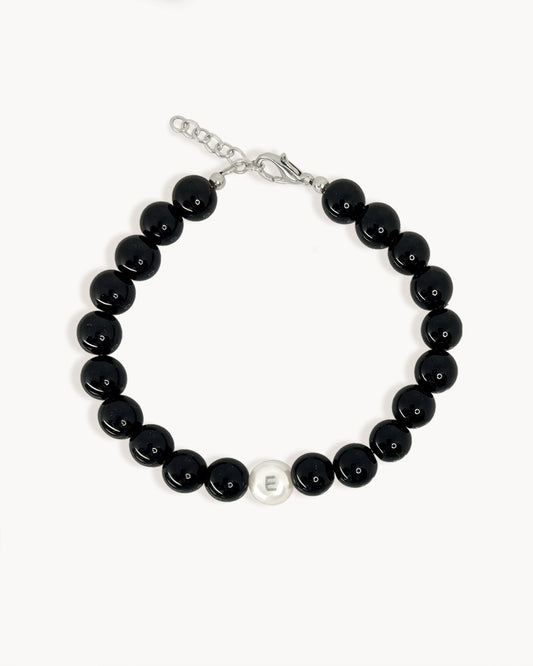 Initial Bracelet Onyx