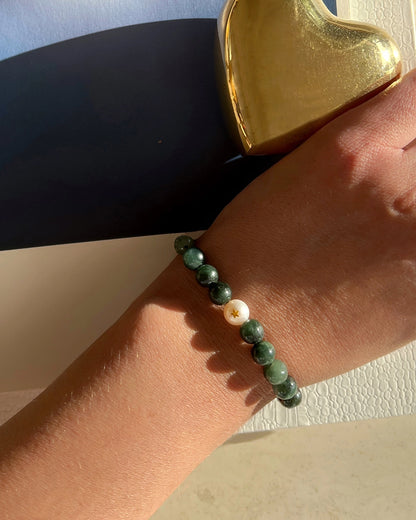 Initial Bracelet Green