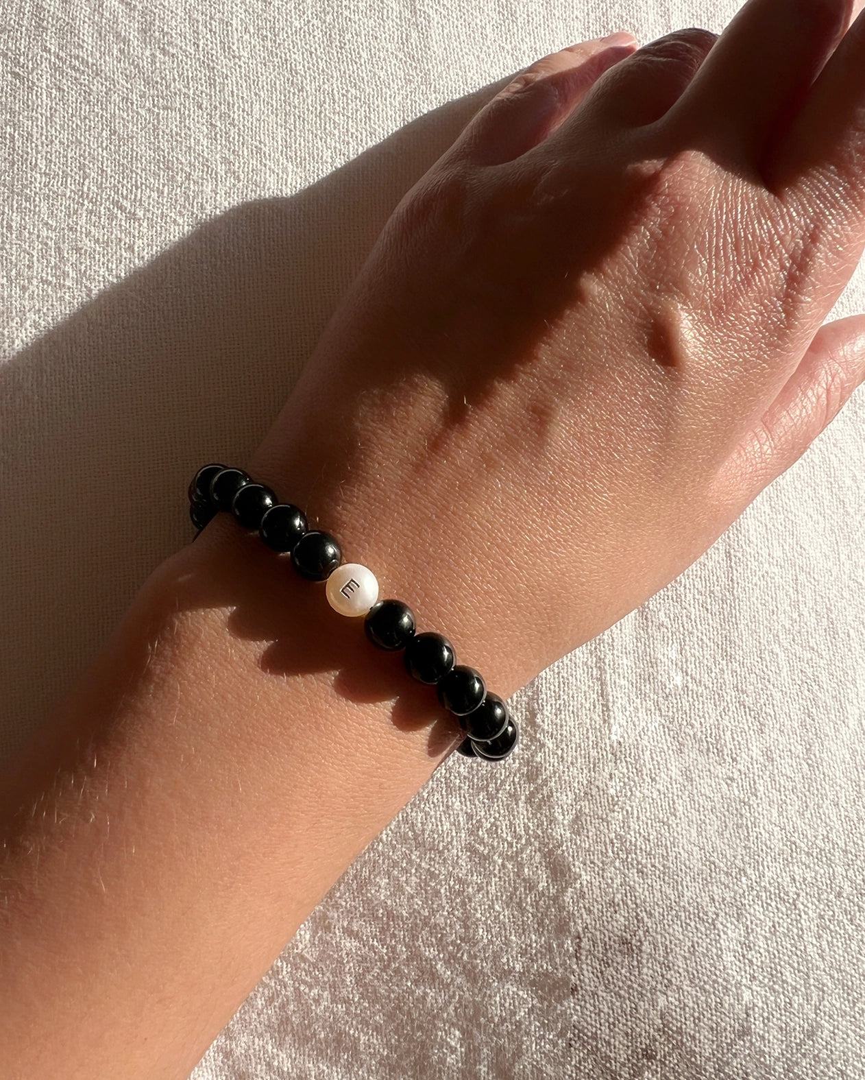 Initial Bracelet Onyx