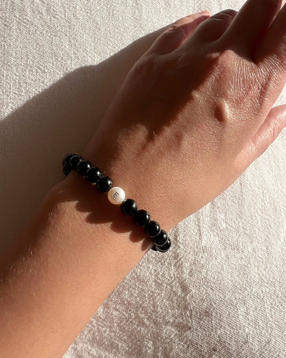 Initial Bracelet Onyx